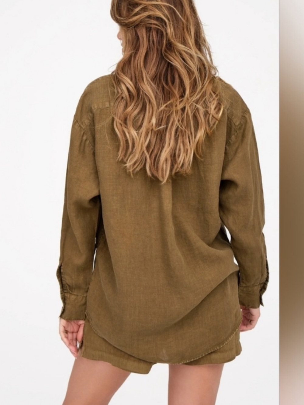 MATE the Label Button-Down Shirt in Rust Tan - Picture 8 of 8